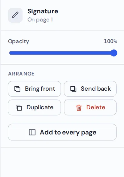 Add to every page button used to add initials to PDF pages in one click