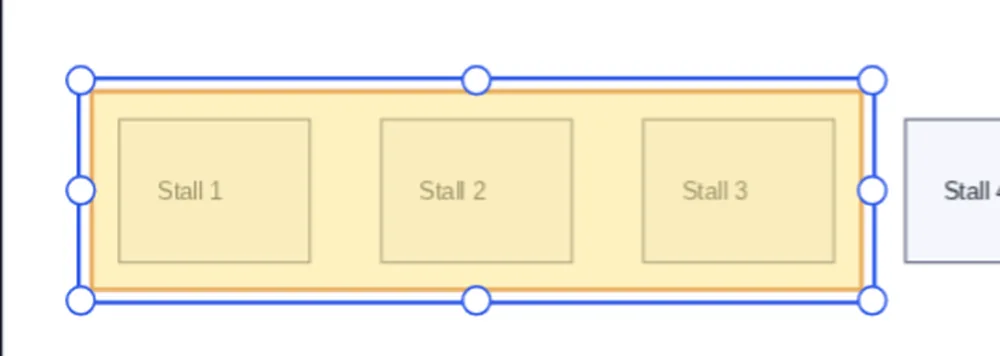 A see-through yellow box drawn after you add shapes to PDF plans