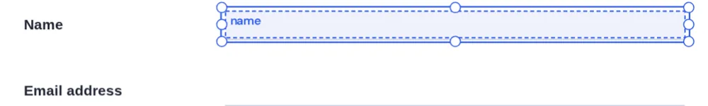 Drag a text box over a form line to create fillable PDF fields